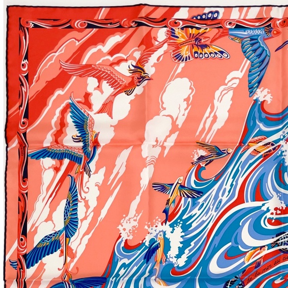 COLLECTIBLE NWT Hermes Scarf “De la Mer au Ciel” - Picture 8 of 11